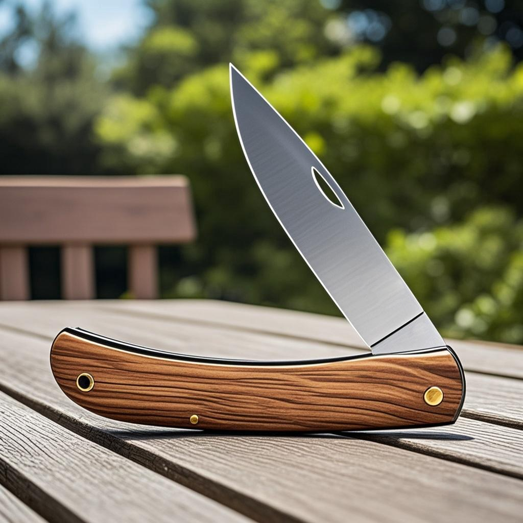 Edc Carry Pocket Knife - Kieszonkowy nóż z rękojeścią z palisandru