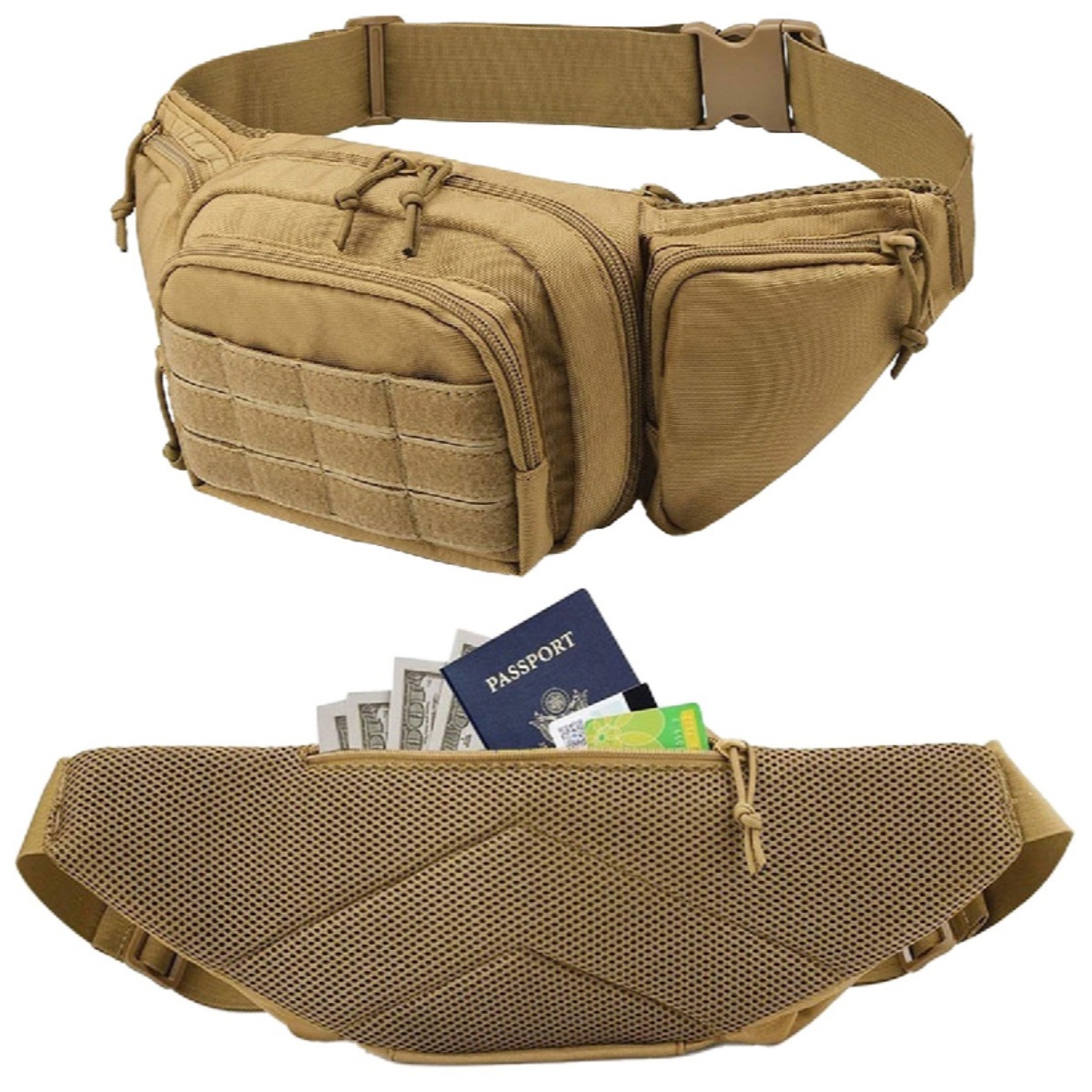 Edc Carry Fanny Pack - Torba taktyczna MOLLE do ukrytego noszenia,