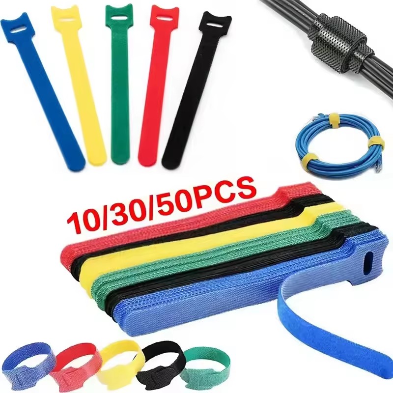 Gear Tie Reusable - 10/30/50 szt. Wielorazowe opaski samoprzylepne na