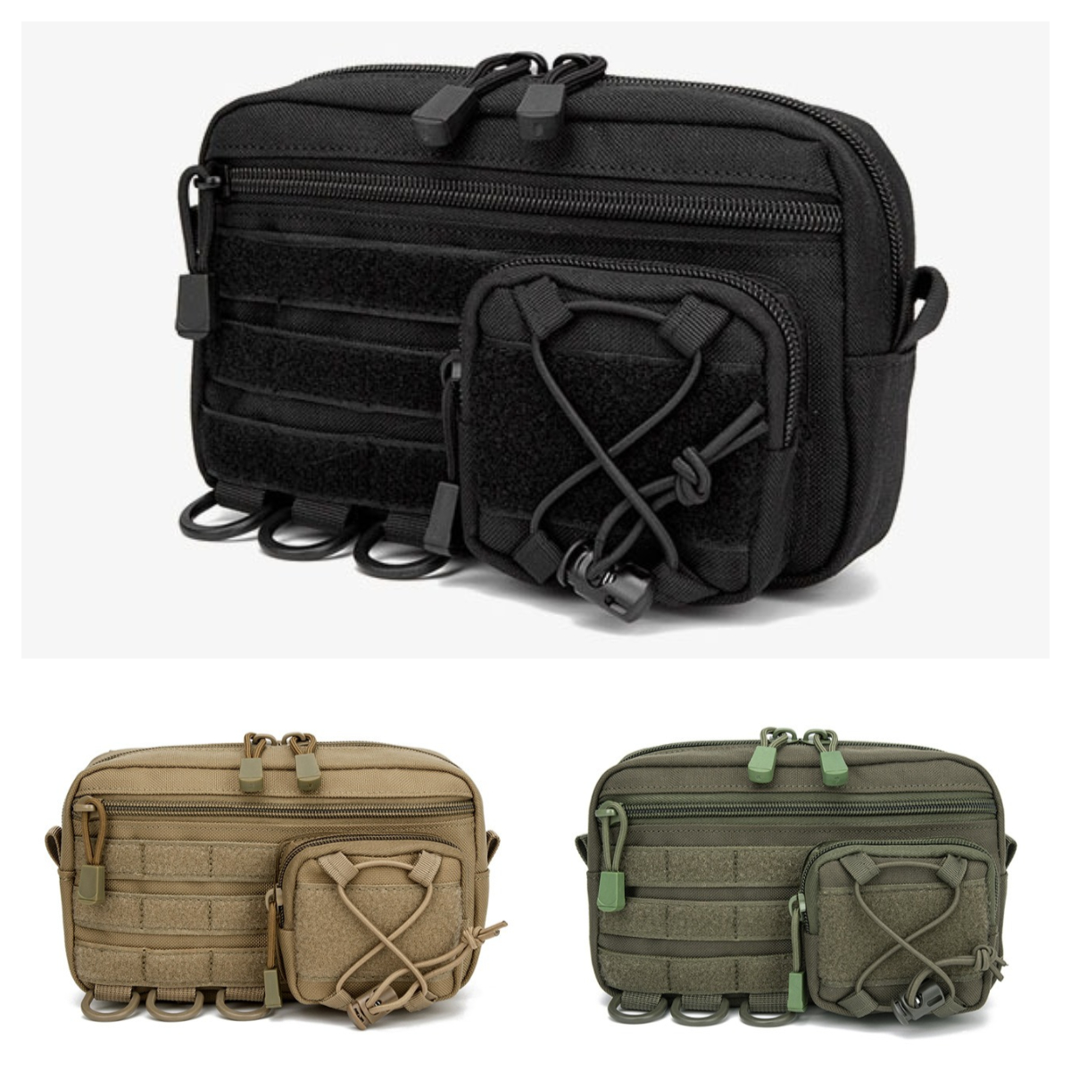 Edc Carry Fanny Pack - Torba EDC Molle 1000D, pozioma, modułowa,