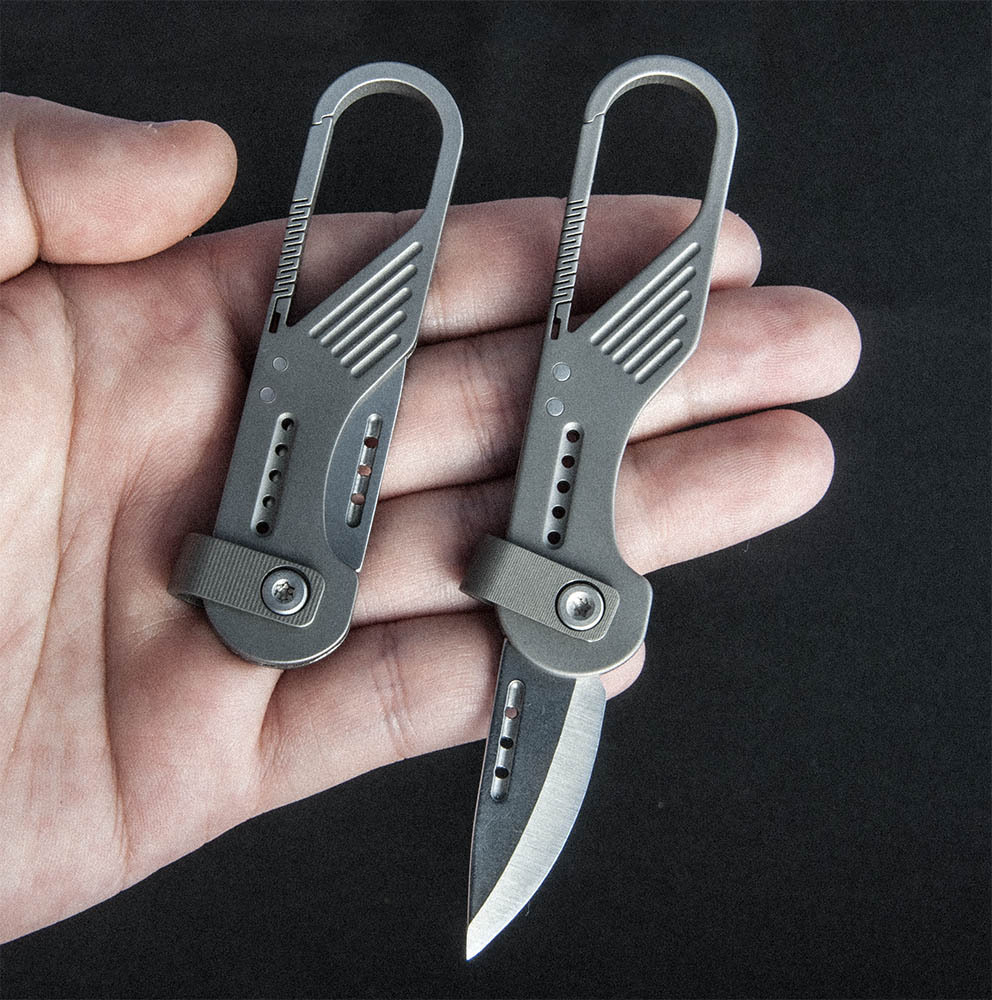 Edc Carry Essentials - Brelok ze stopu tytanu, mini składany