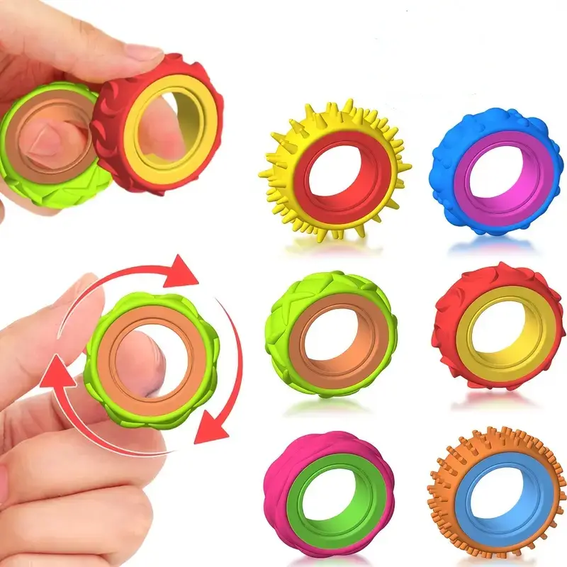 Fidget Spinner Bearing - 6 szt. Sensoryczne zabawki pierścienie antystresowe