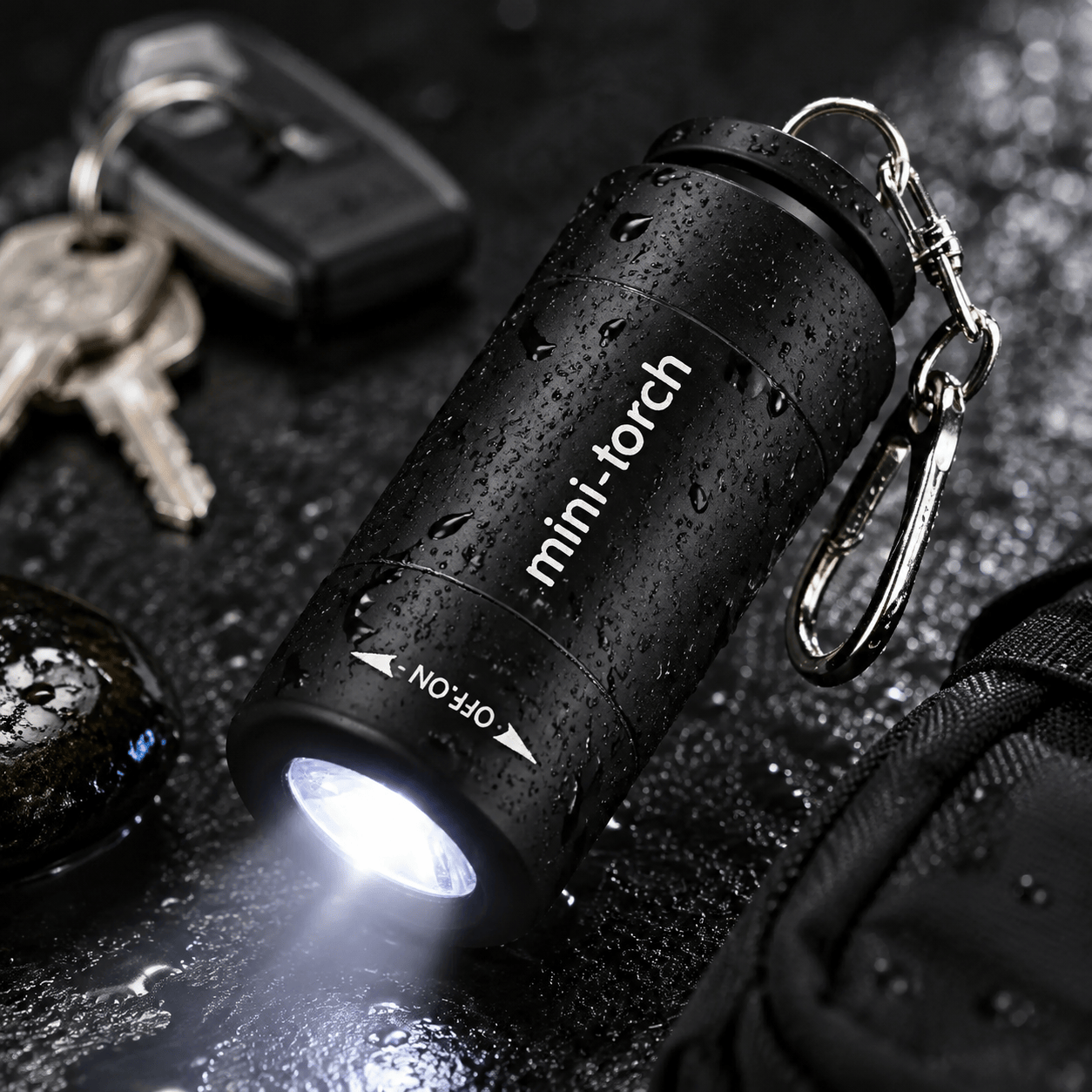Edc Car Carry - Mini Latarka Brelok USB Akumulatorowa Kieszonkowa