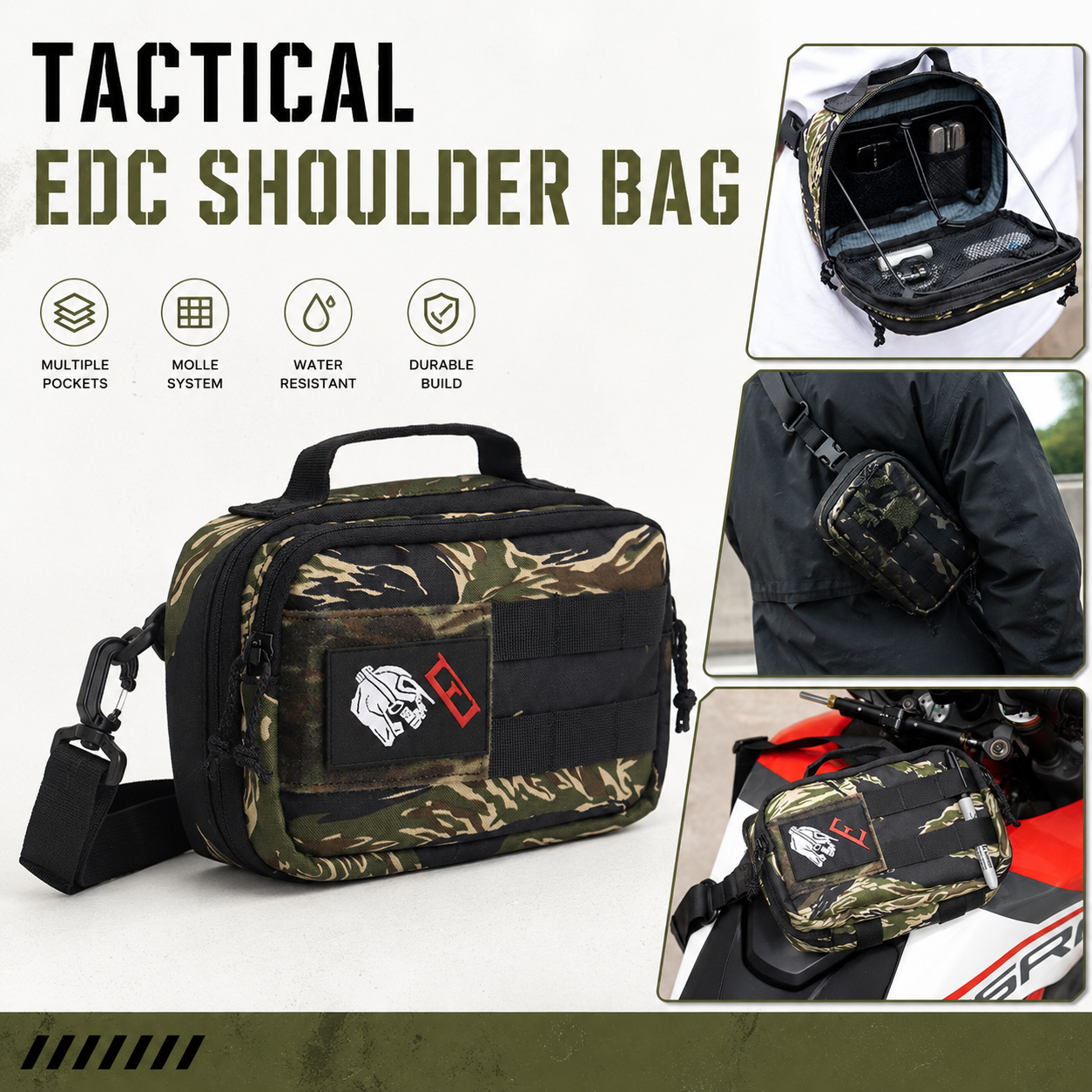 Edc Carry Bag For Men - Taktyczna torba EDC na ramię męska,