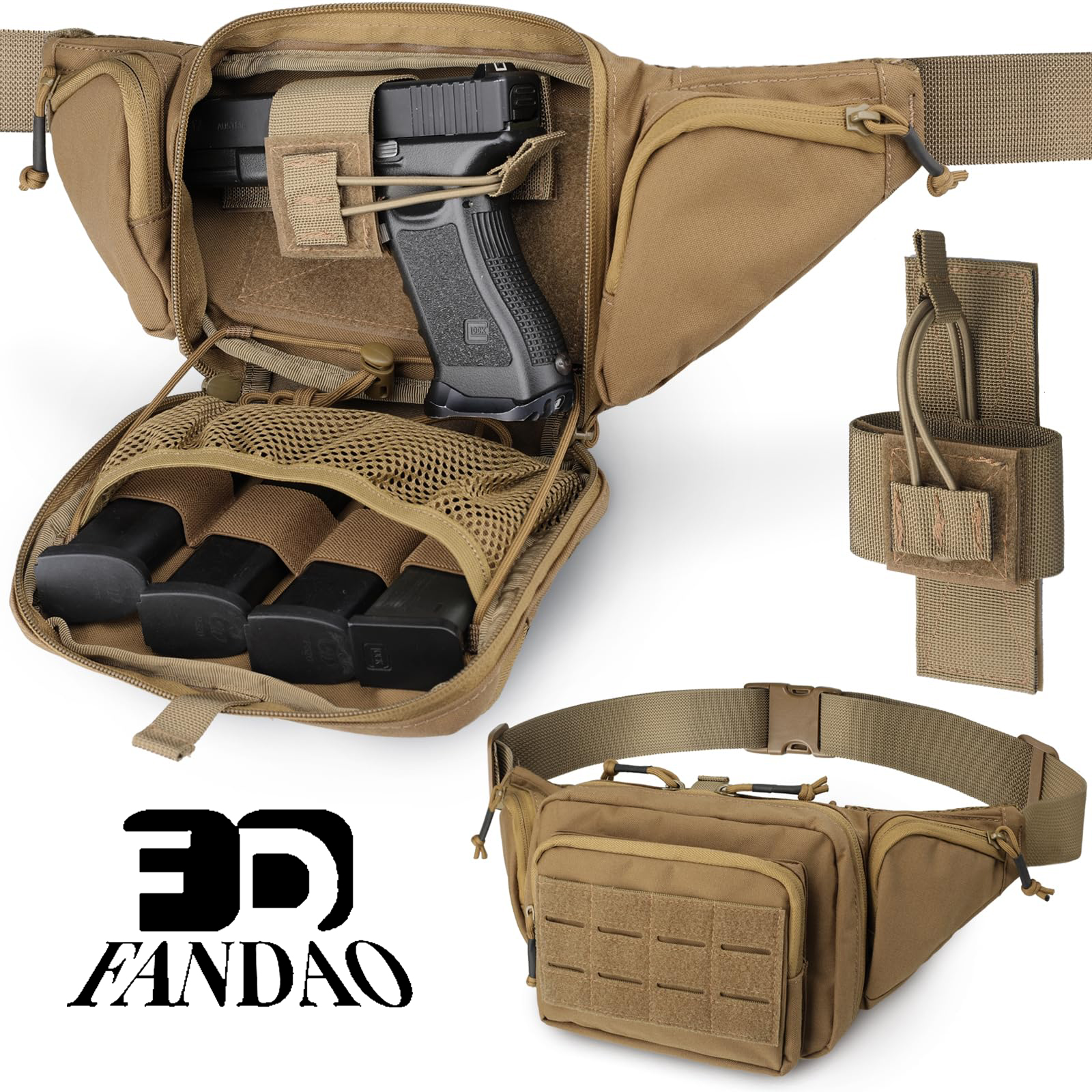 Edc Carry Fanny Pack - Taktyczna saszetka biodrowa do ukrytego noszenia
