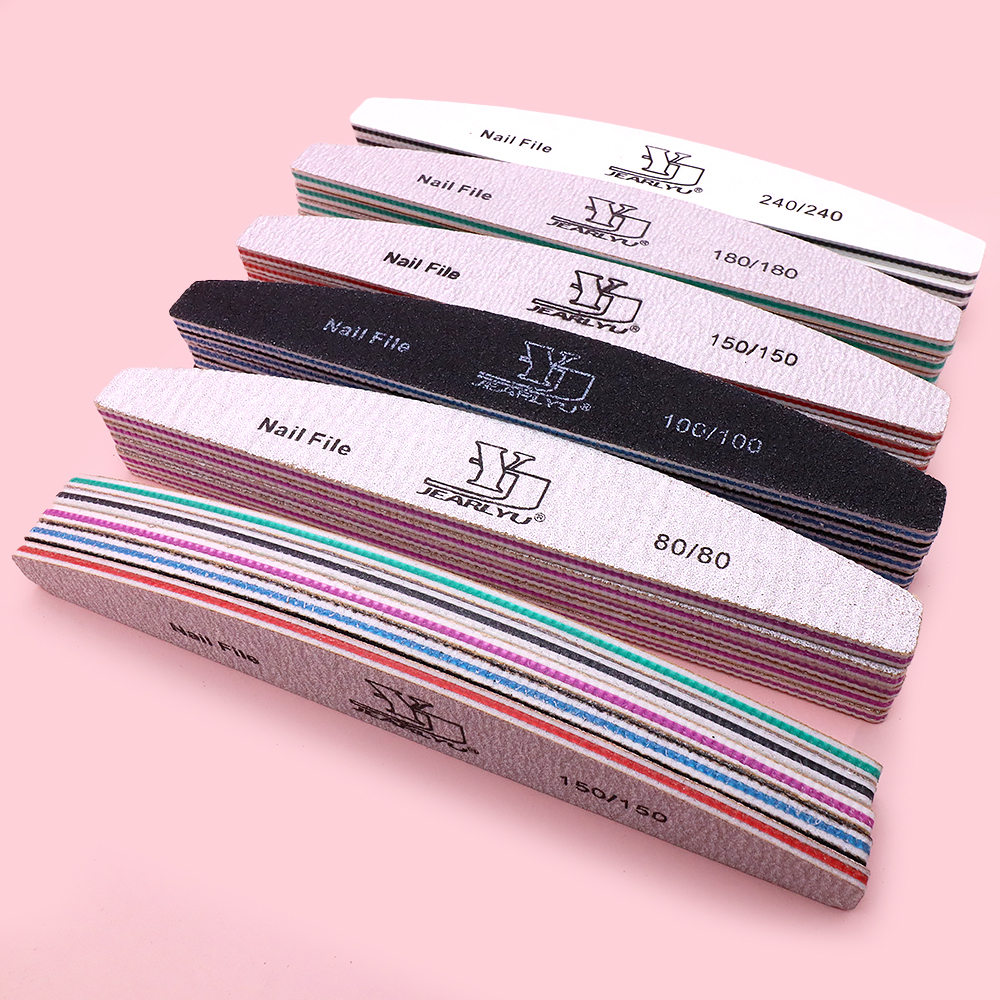 Nail File Titanium - 5 sztuk/partia Limas do paznokci 80/100/150/180/240