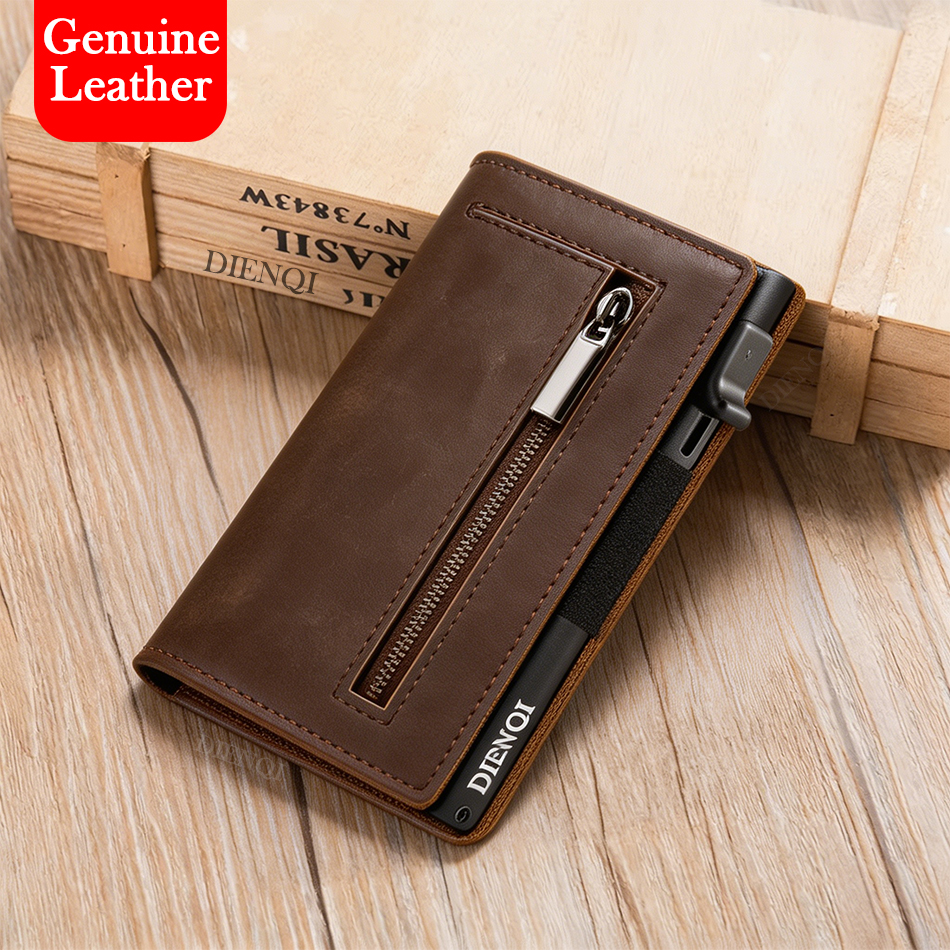Money Clip Magnetic - Portfel męski ze skóry naturalnej, etui