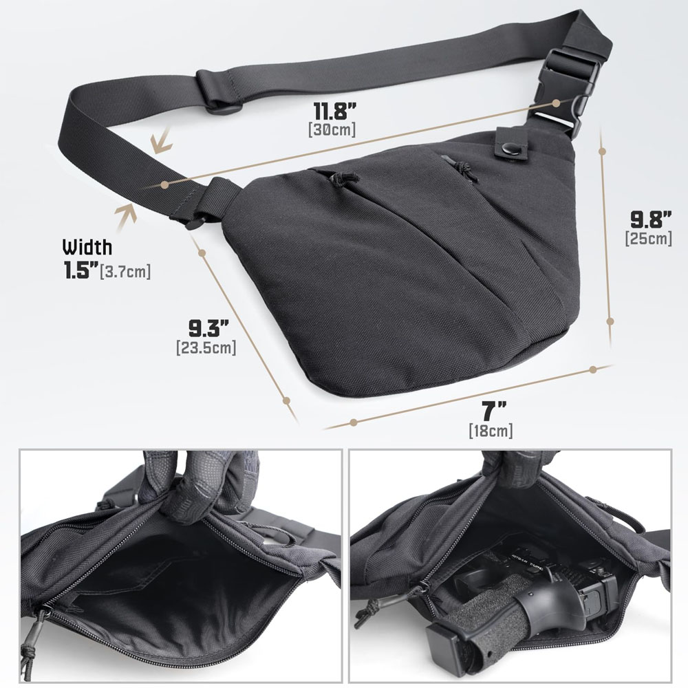 Taktyczna ukryta torba do nosz – Edc Concealed Carry Sling Bag recenzja i cena
