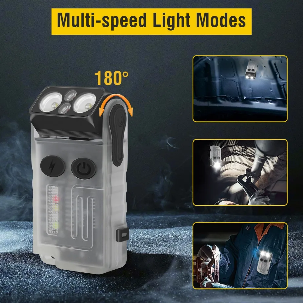 BORUiT V20 Buzzer EDC LED Brel – Keychain Flashlight recenzja i cena