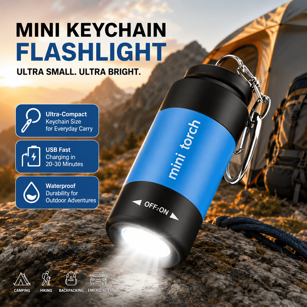 Mini Latarka Brelok USB Akumul – Edc Car Carry recenzja i cena