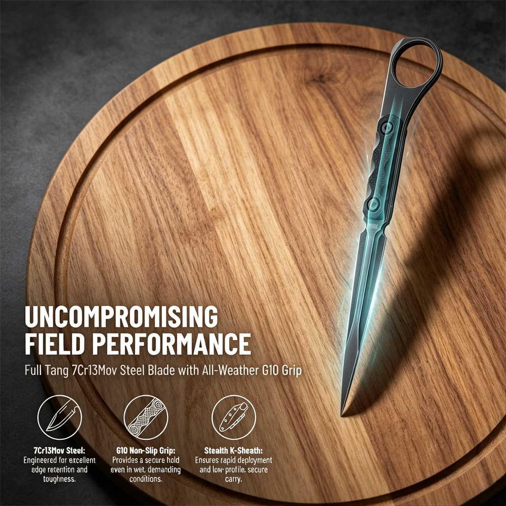 Lekki nóż EDC z ostrzem stałym – Edc Concealed Carry Knife recenzja i cena