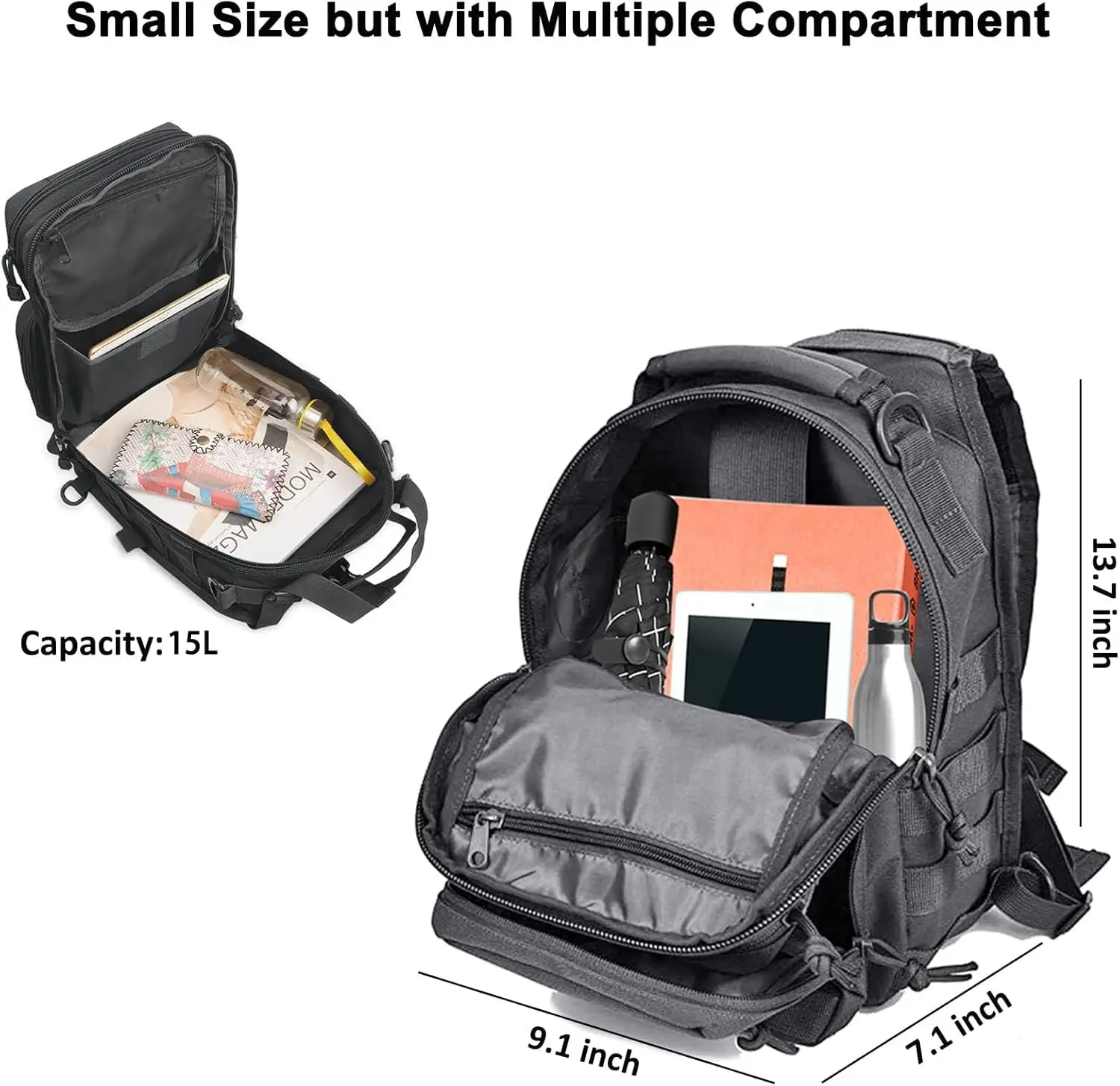 Taktyczny plecak slingowy na r – Edc Concealed Carry Sling Bag recenzja i cena