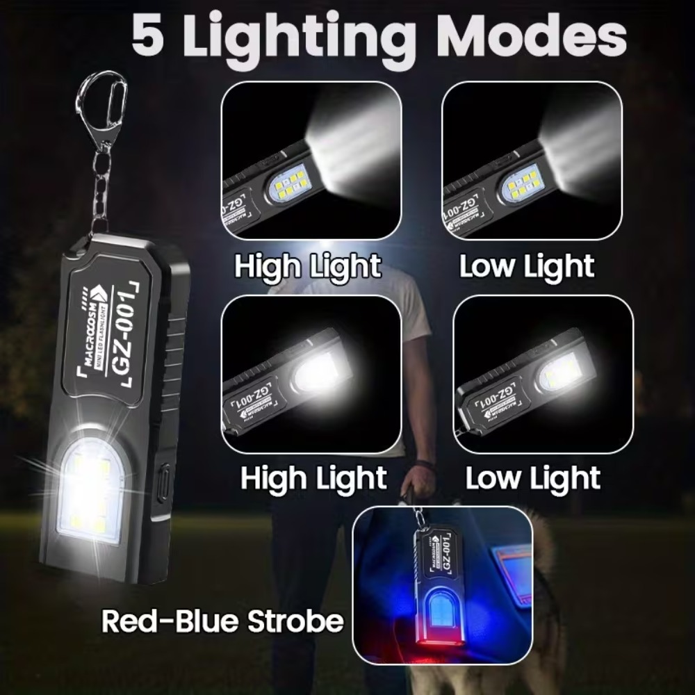 Mini latarka LED COB na breloc – Keychain Flashlight recenzja i cena